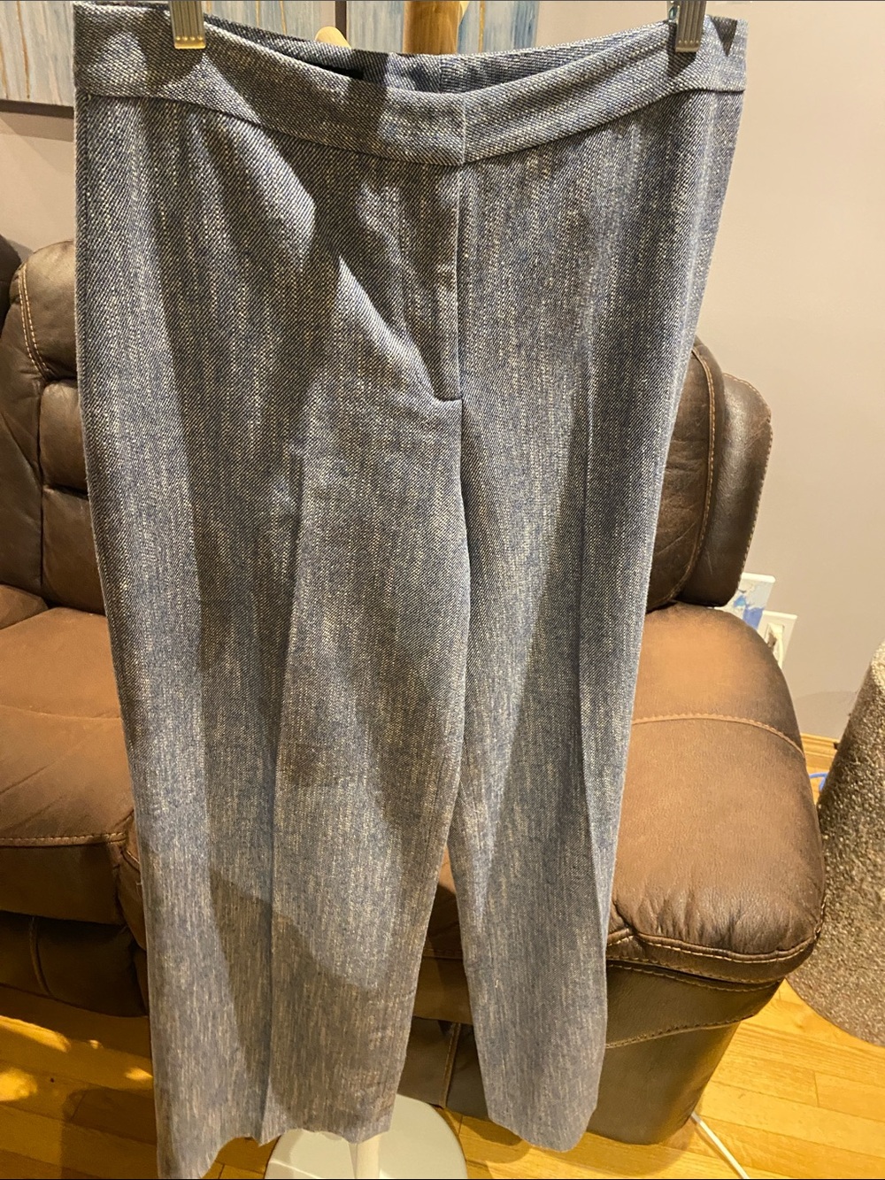 Zara Women's Straight Trousers in Light Blue - Picture 3 of 4